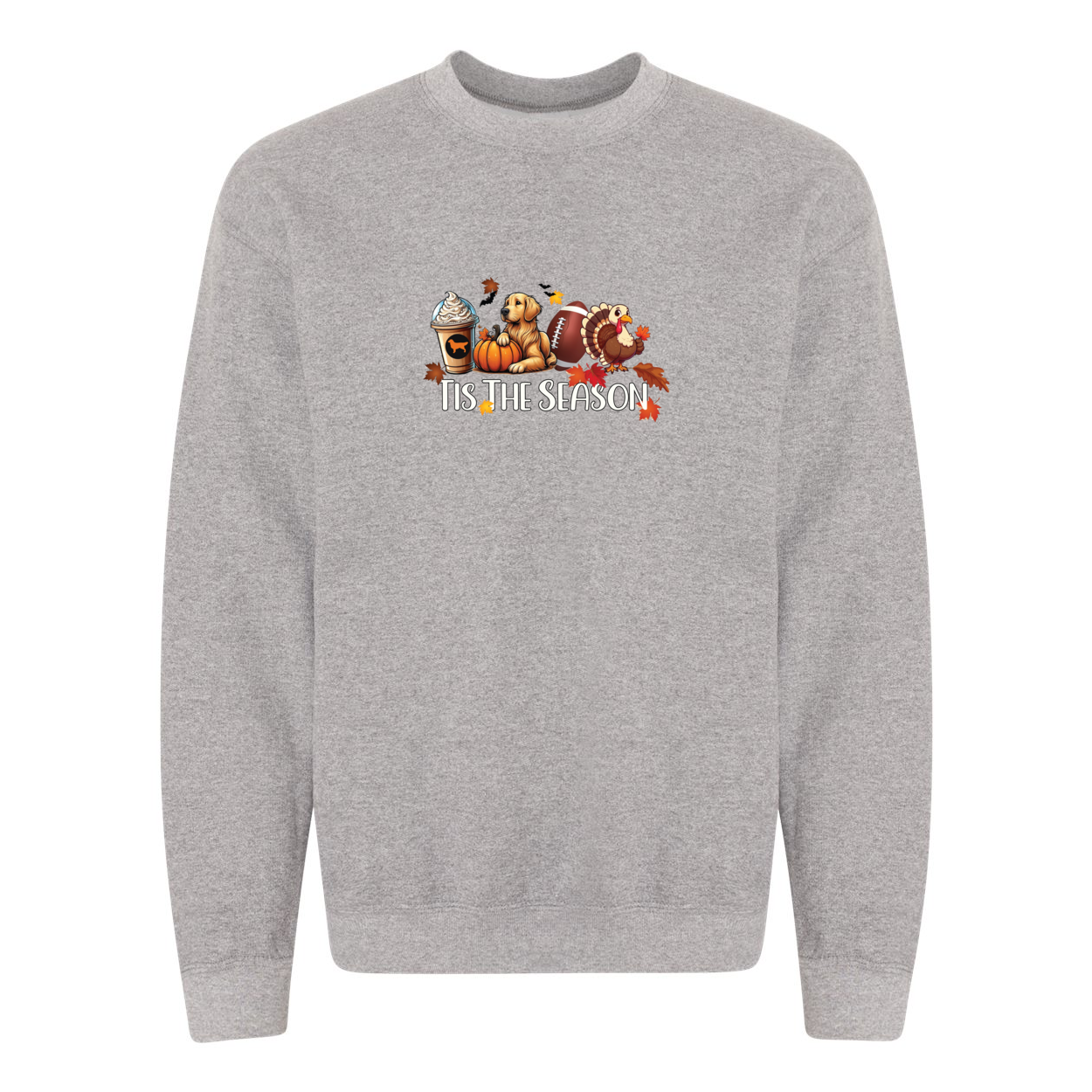 Golden Tis The Season Fall Heavy Blend Crewneck Sweatshirt - WagALotBowWow