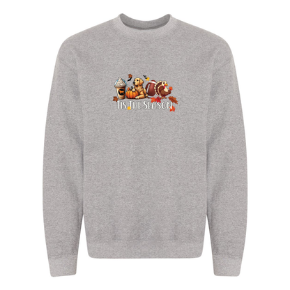 Golden Tis The Season Fall Heavy Blend Crewneck Sweatshirt - WagALotBowWow