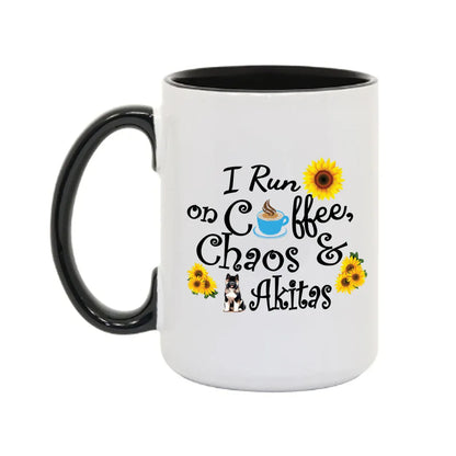 15oz Coffee, Chaos, Akitas Sunflower - WagALotBowWow