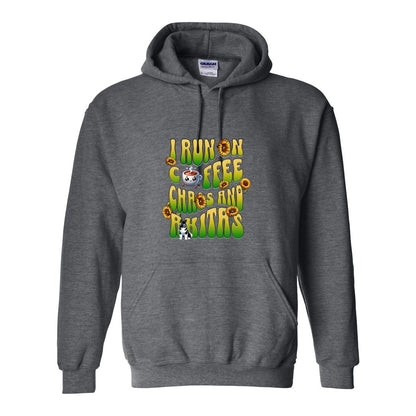 Coffee Chaos & Akita Green Yelllow Heavy Blend Hooded Sweatshirt - WagALotBowWow