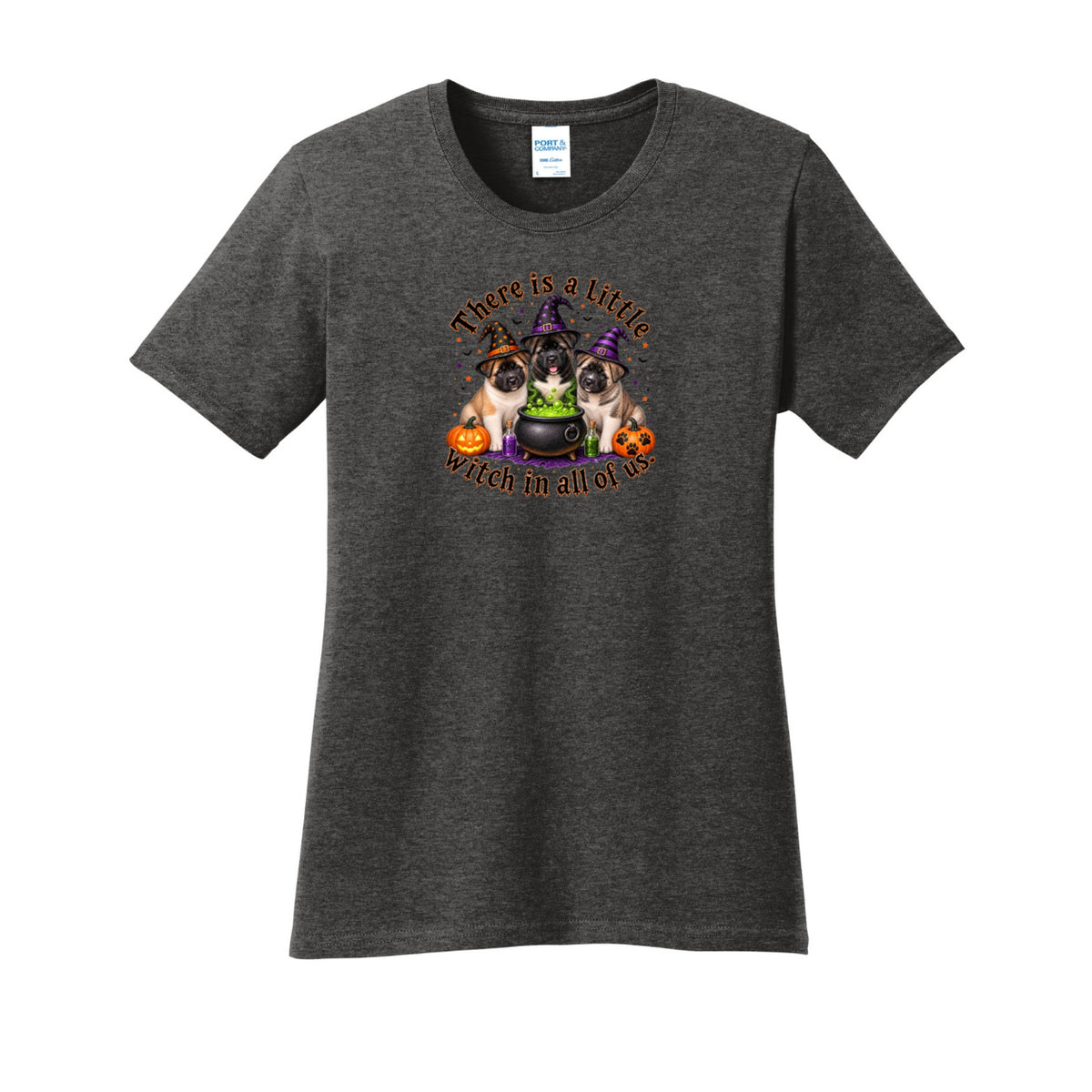 Little Witch in All Port & Co™ LPC54 Women's Core Cotton Tee