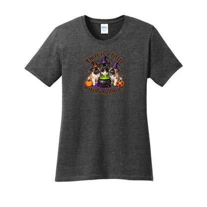 Little Witch in All Port & Co™ LPC54 Women's Core Cotton Tee