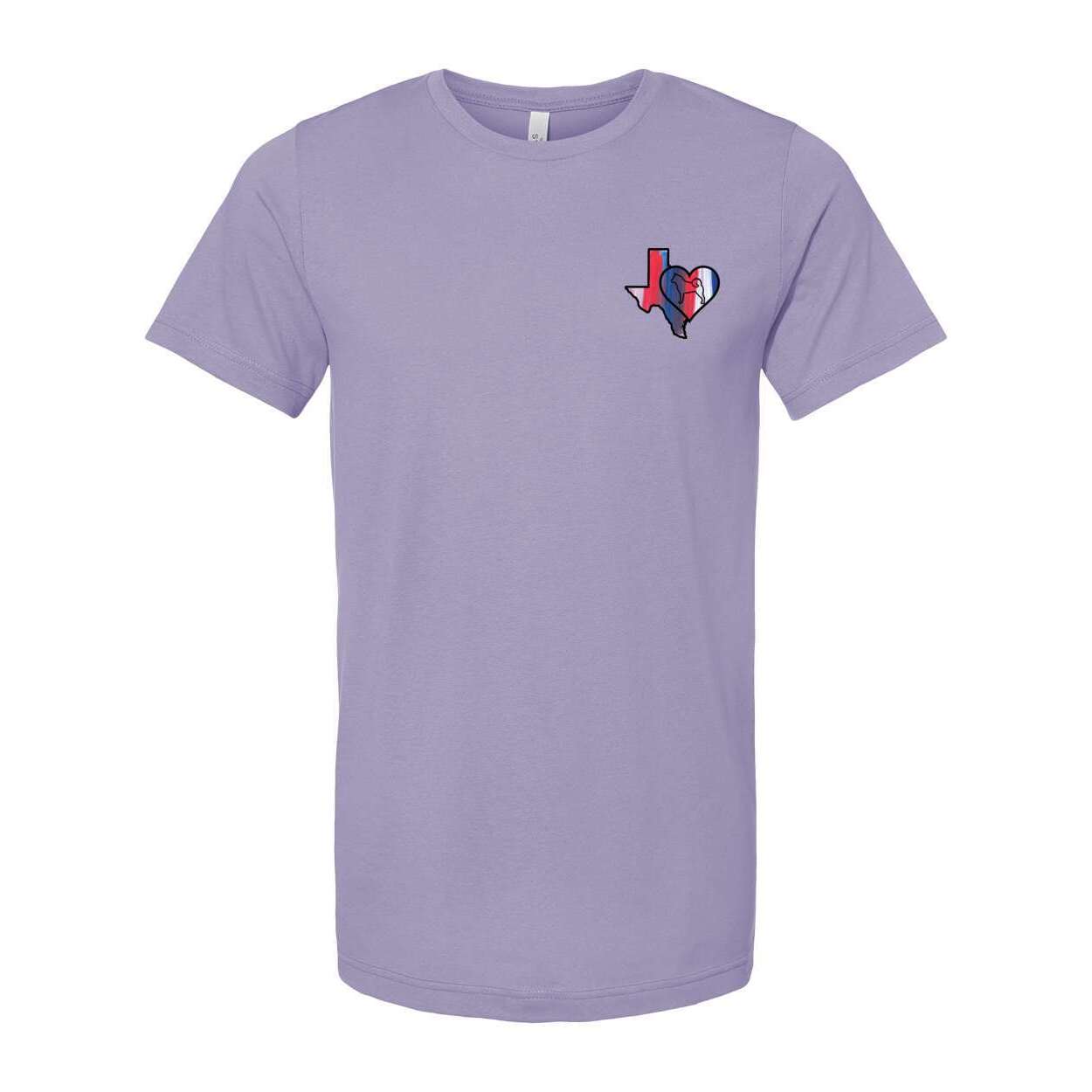 Texas Heart Akita Front/Back Unisex Short Sleeve Jersey Tee - WagALotBowWow