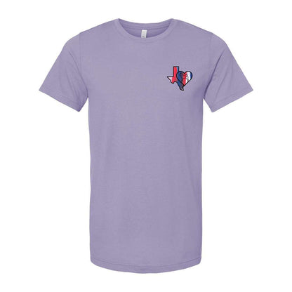 Texas Heart Akita Front/Back Unisex Short Sleeve Jersey Tee - WagALotBowWow