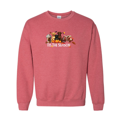 Labrador Tis The Season Fall Heavy Blend Crewneck Sweatshirt - WagALotBowWow