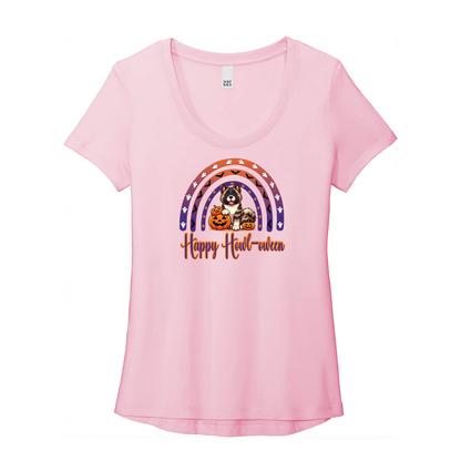 Akita Howl-oween Scoop Neck Tee - WagALotBowWow