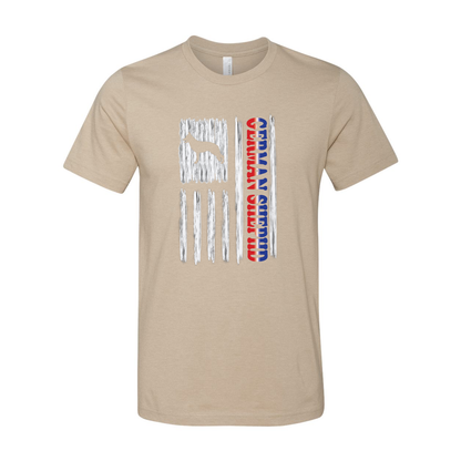 GSD RWB Vertical Flag Unisex Short Sleeve Jersey Tee - WagALotBowWow