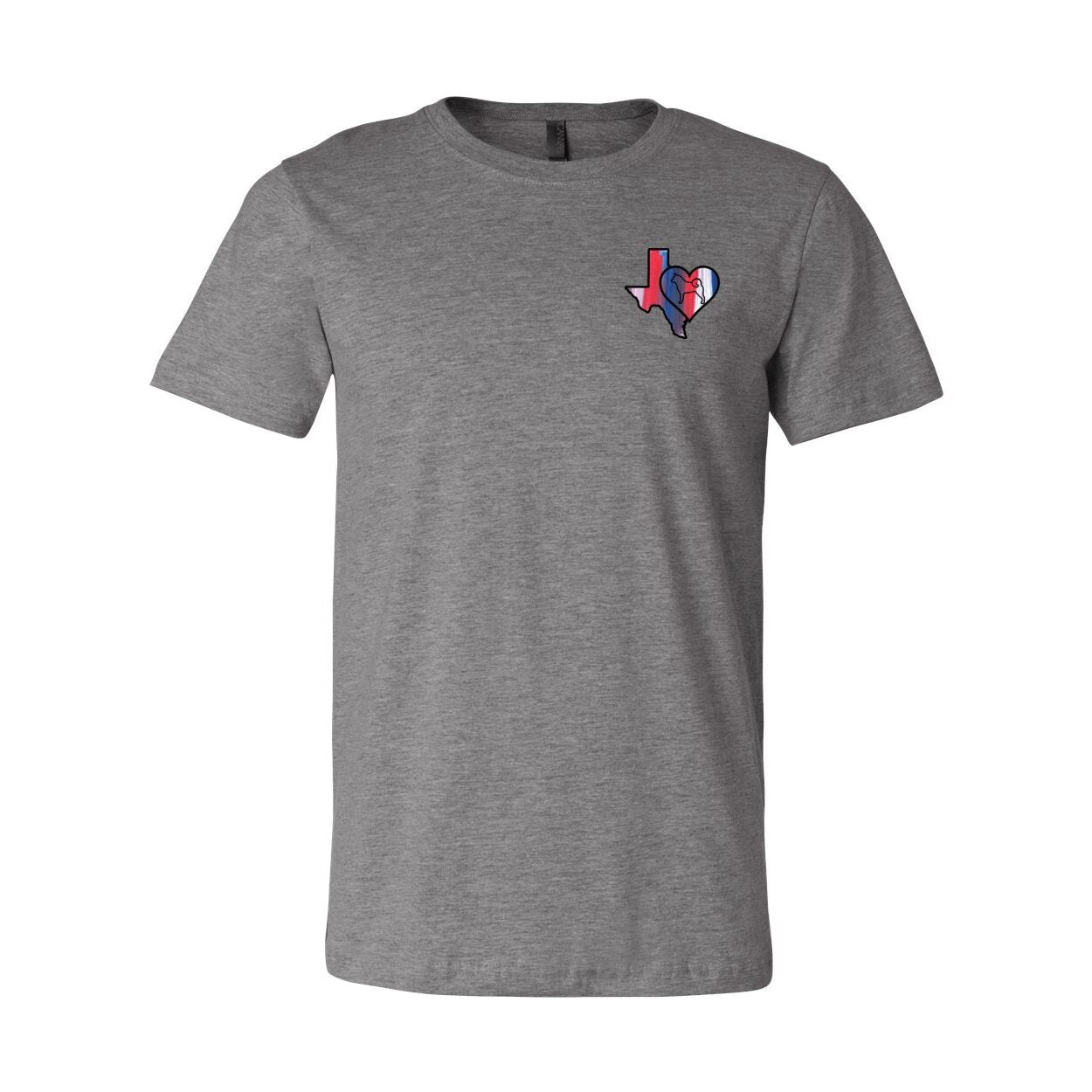 Texas Heart Akita Front/Back Unisex Short Sleeve Jersey Tee - WagALotBowWow