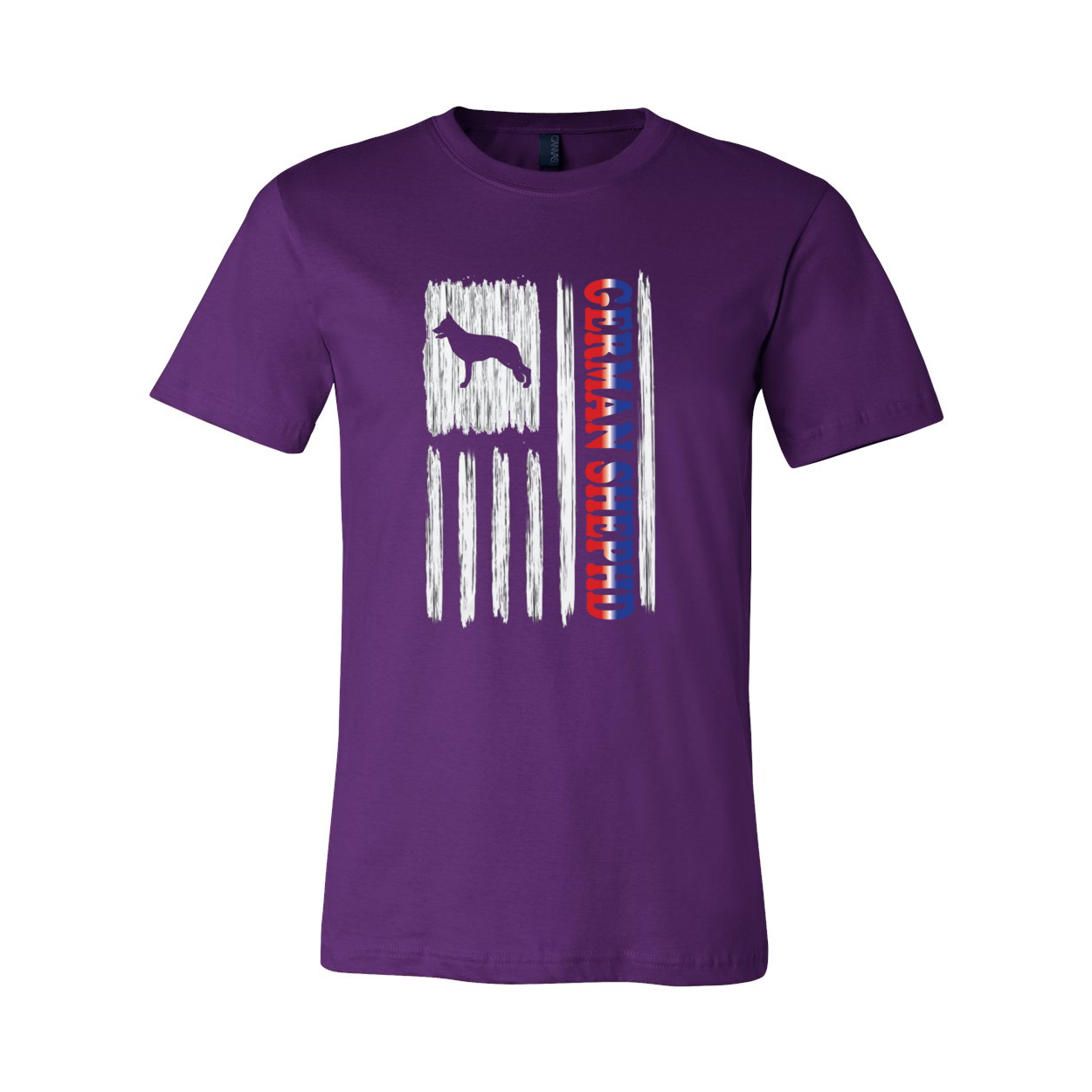GSD RWB Vertical Flag Unisex Short Sleeve Jersey Tee - WagALotBowWow
