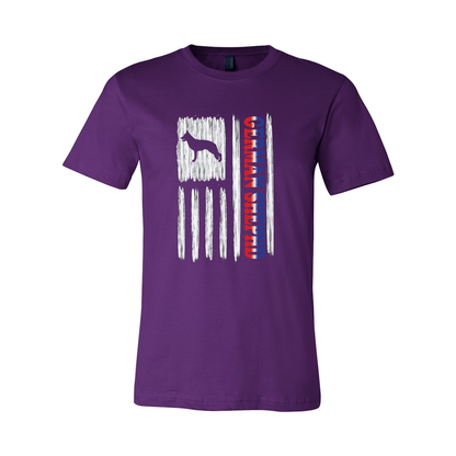 GSD RWB Vertical Flag Unisex Short Sleeve Jersey Tee - WagALotBowWow