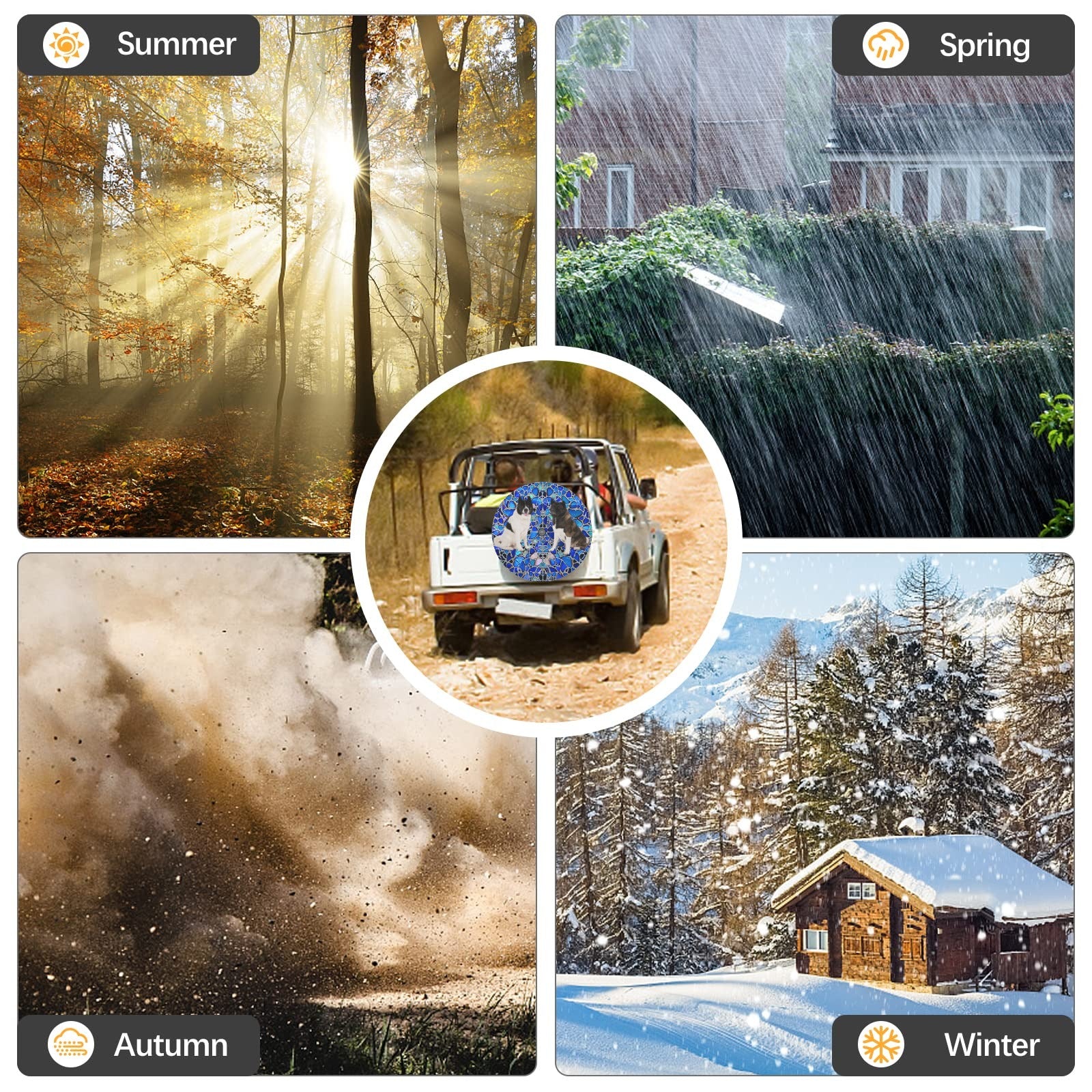 Custom Spare Tire Cover with Camera Hole - WagALotBowWow