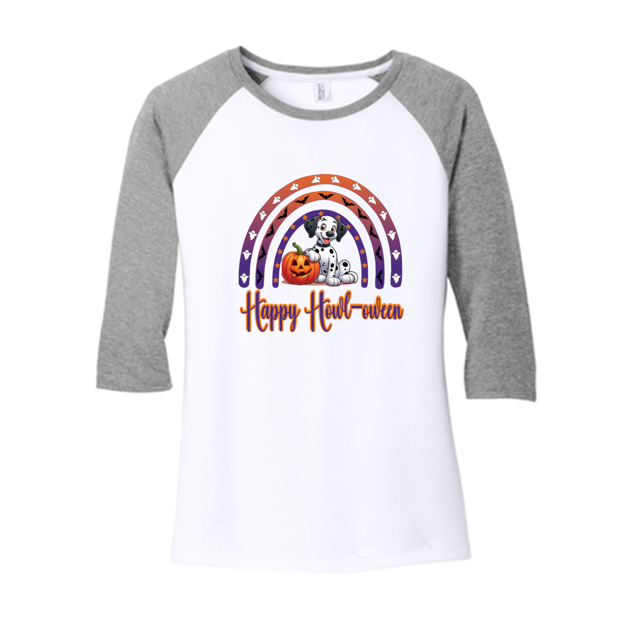 Dalmatian Howl-ween Front Print Only - WagALotBowWow