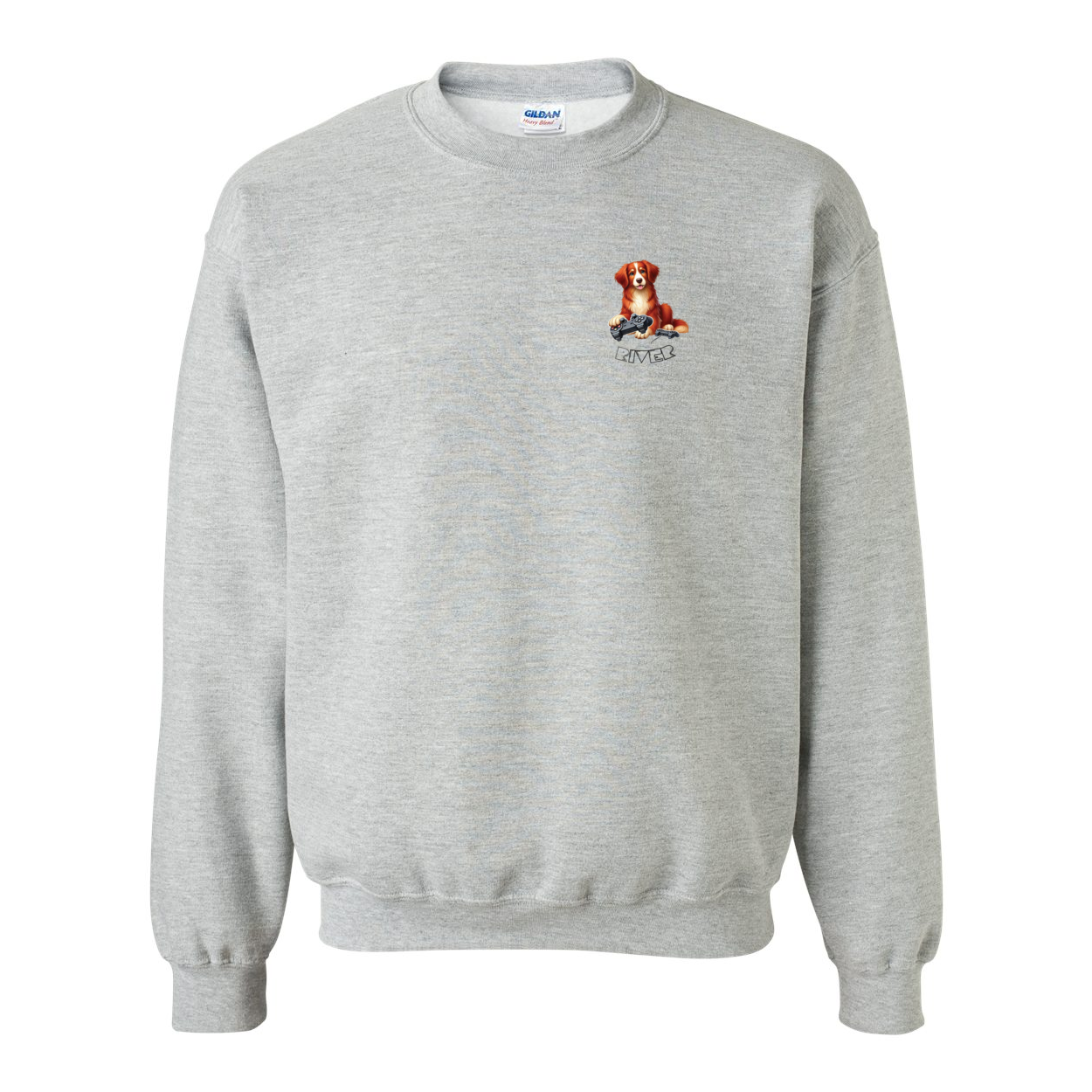 River Maze Scent Heavy Blend Crewneck Sweatshirt - WagALotBowWow