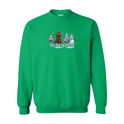 Sussex Tis The Season Winter Heavy Blend Crewneck Sweatshirt - WagALotBowWow