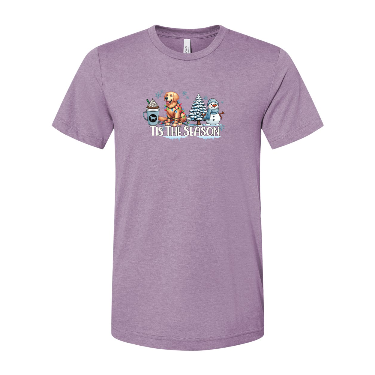 Golden Tis The Season Winter Unisex Short Sleeve Jersey Tee - WagALotBowWow