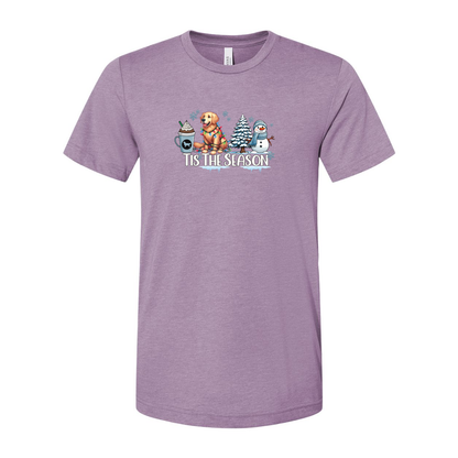 Golden Tis The Season Winter Unisex Short Sleeve Jersey Tee - WagALotBowWow