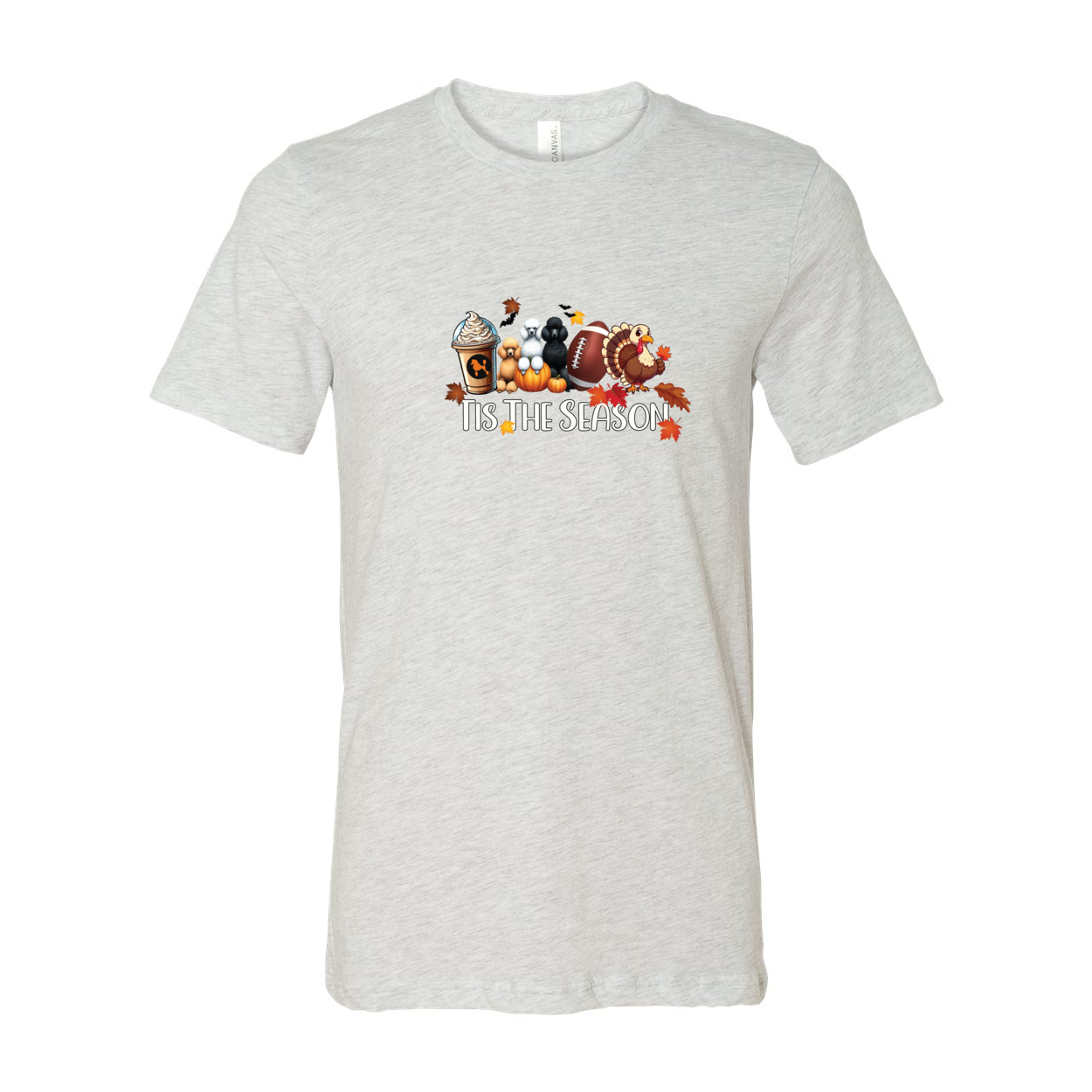 Poodle Tis The Season Fall Unisex Short Sleeve Jersey Tee - WagALotBowWow