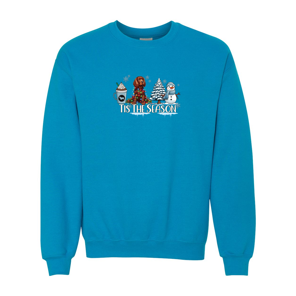 Sussex Tis The Season Winter Heavy Blend Crewneck Sweatshirt - WagALotBowWow