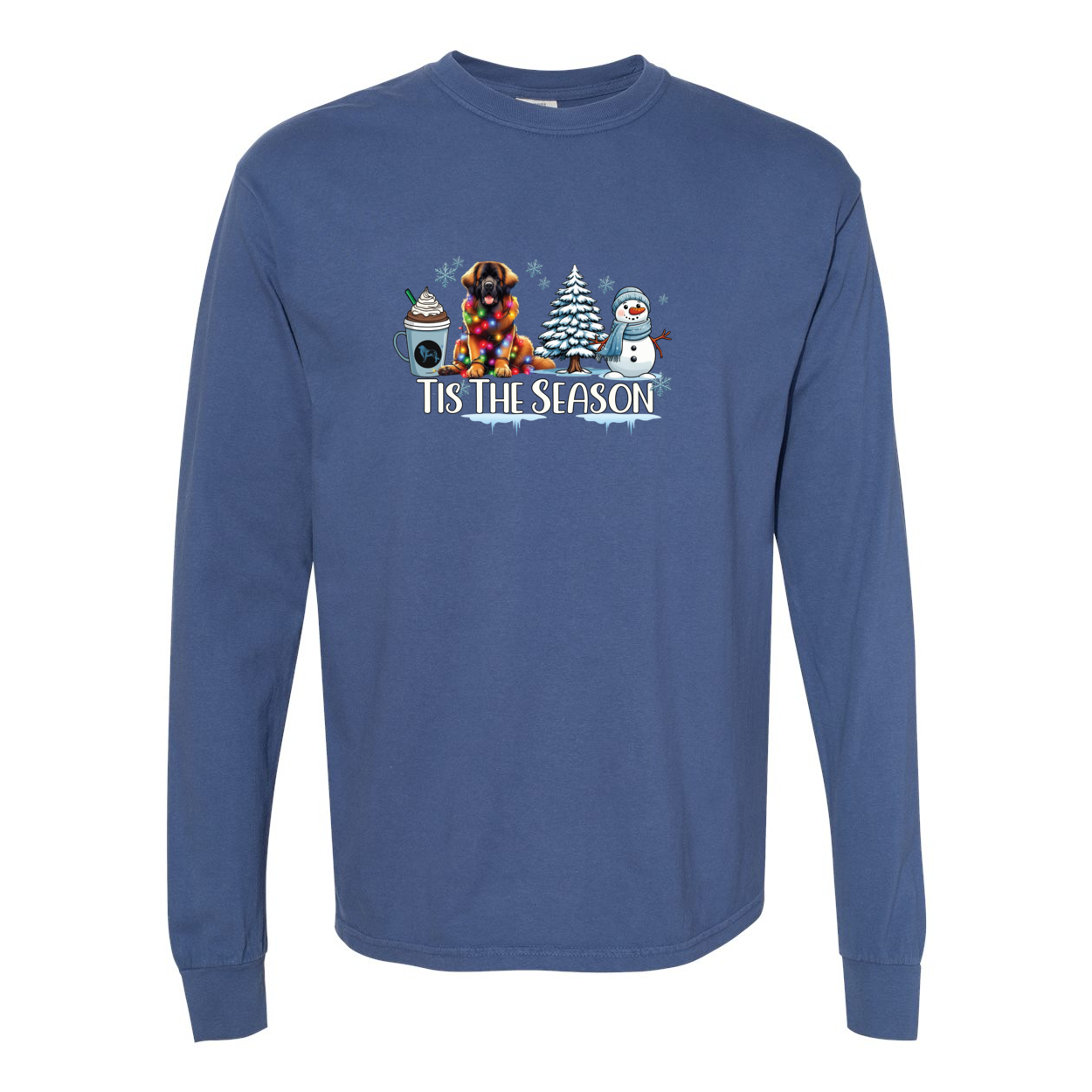 Leonberger Tis The Season Winter Long Sleeve T-Shirt - WagALotBowWow