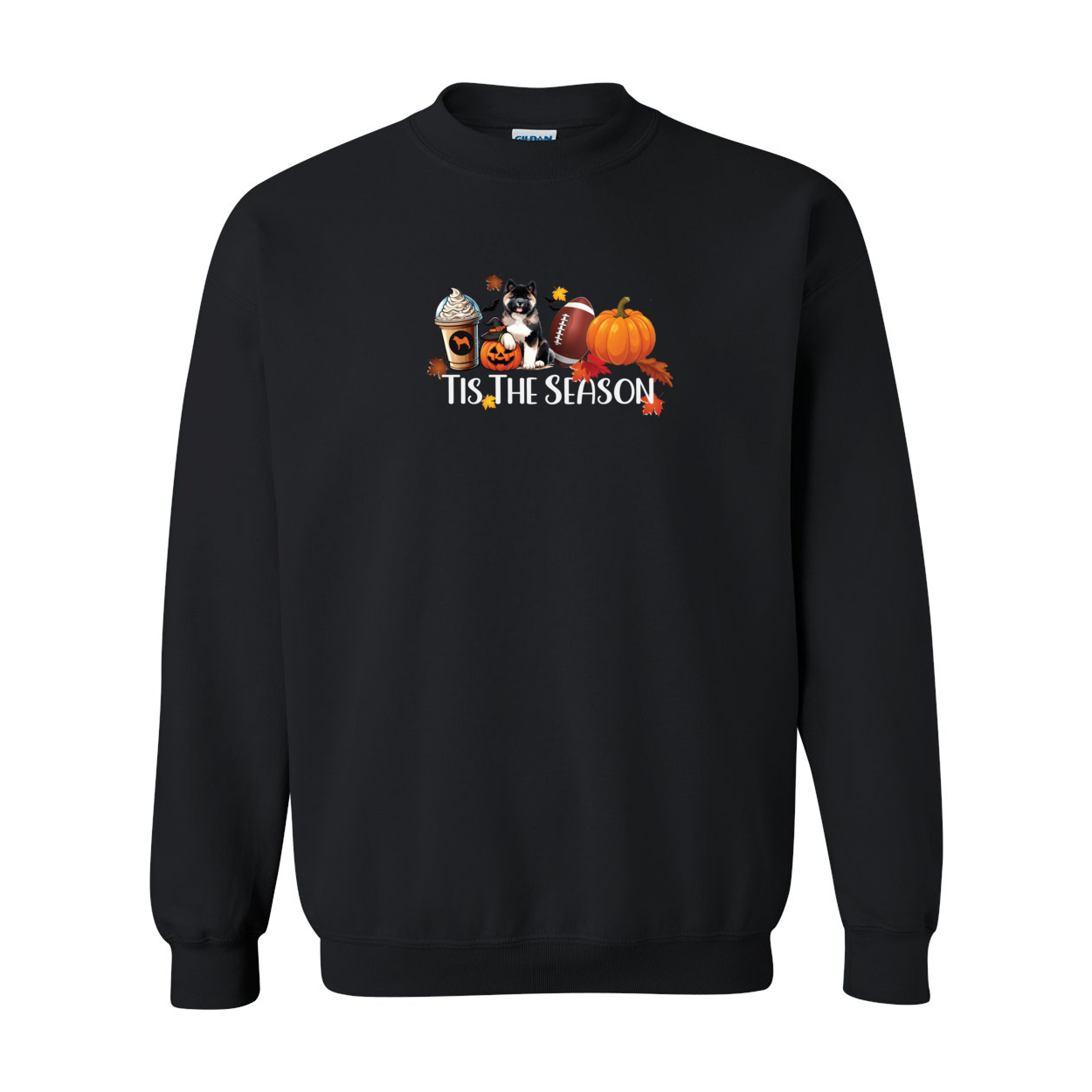 Akita Tis The Season Pumpkin Gildan Sweatshirt - WagALotBowWow