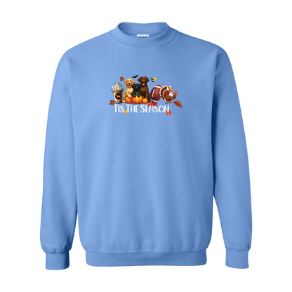 Labrador Tis The Season Fall Heavy Blend Crewneck Sweatshirt - WagALotBowWow