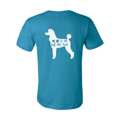 Scent Poodle 2 F/B Unisex Short Sleeve Jersey Tee - WagALotBowWow