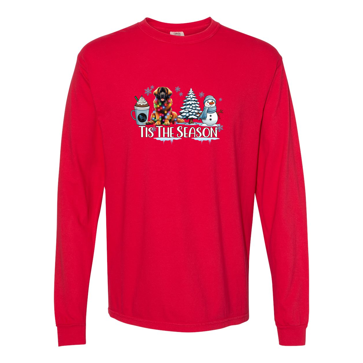 Leonberger Tis The Season Winter Long Sleeve T-Shirt - WagALotBowWow
