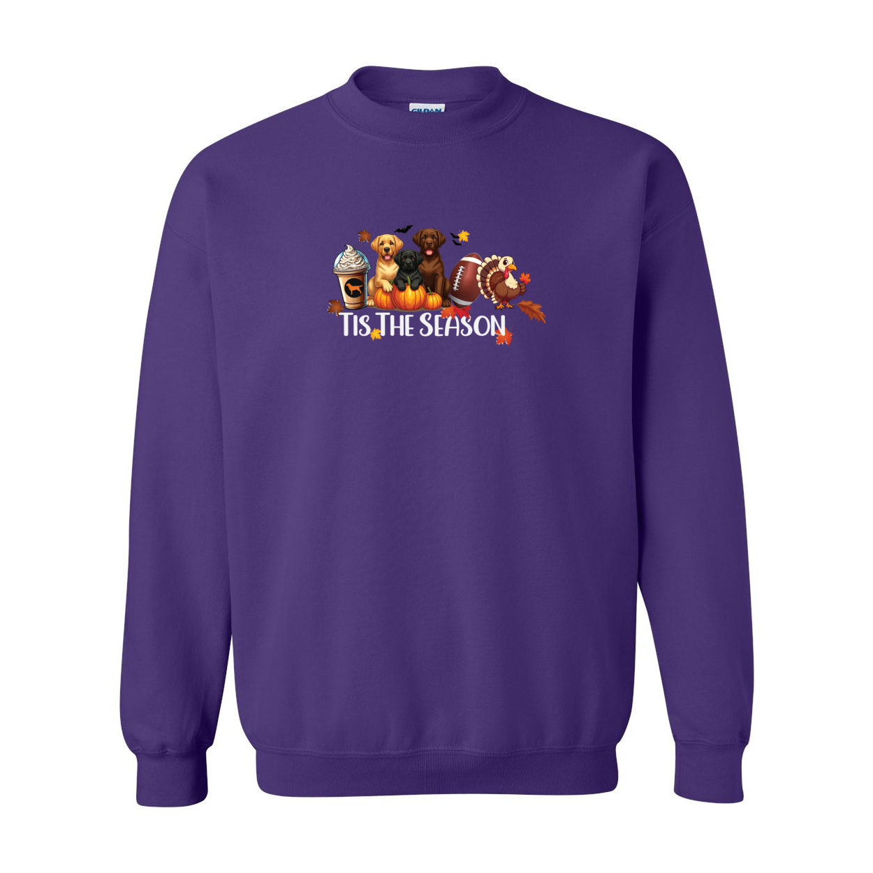 Labrador Tis The Season Fall Heavy Blend Crewneck Sweatshirt - WagALotBowWow