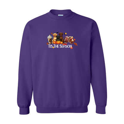 Labrador Tis The Season Fall Heavy Blend Crewneck Sweatshirt - WagALotBowWow