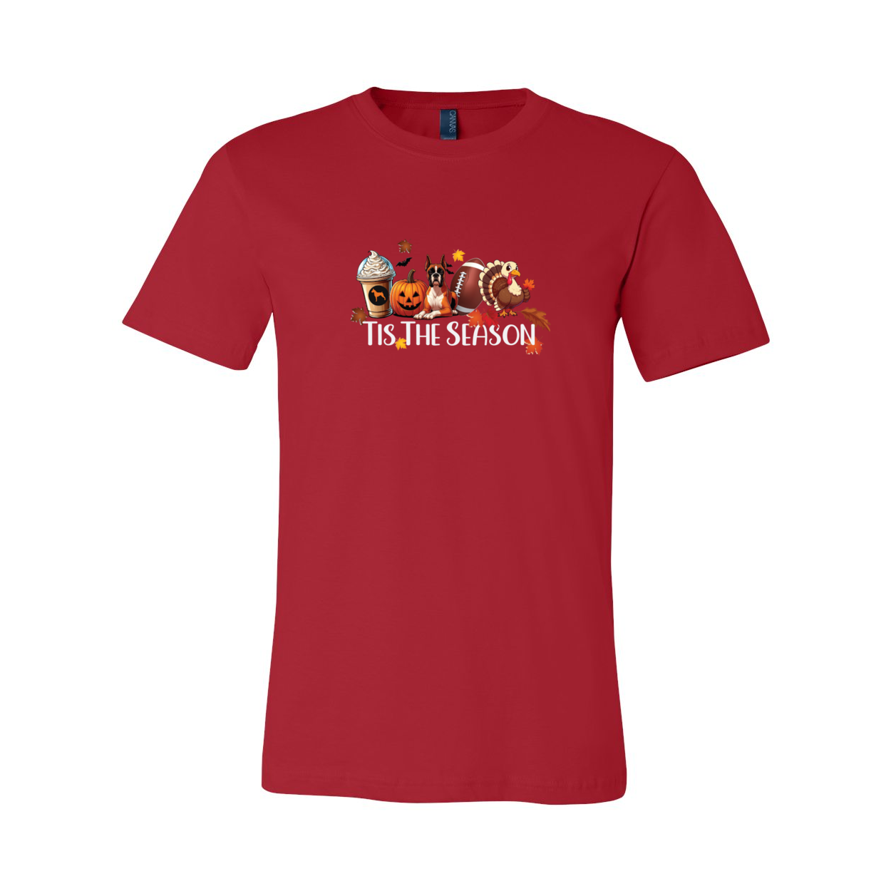 Boxer Tis The Season Turkey Unisex Short Sleeve Jersey Tee - WagALotBowWow