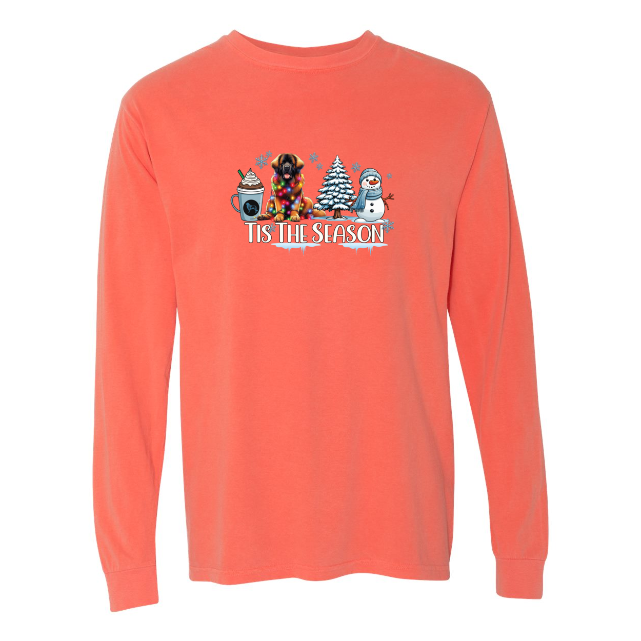 Leonberger Tis The Season Winter Long Sleeve T-Shirt - WagALotBowWow