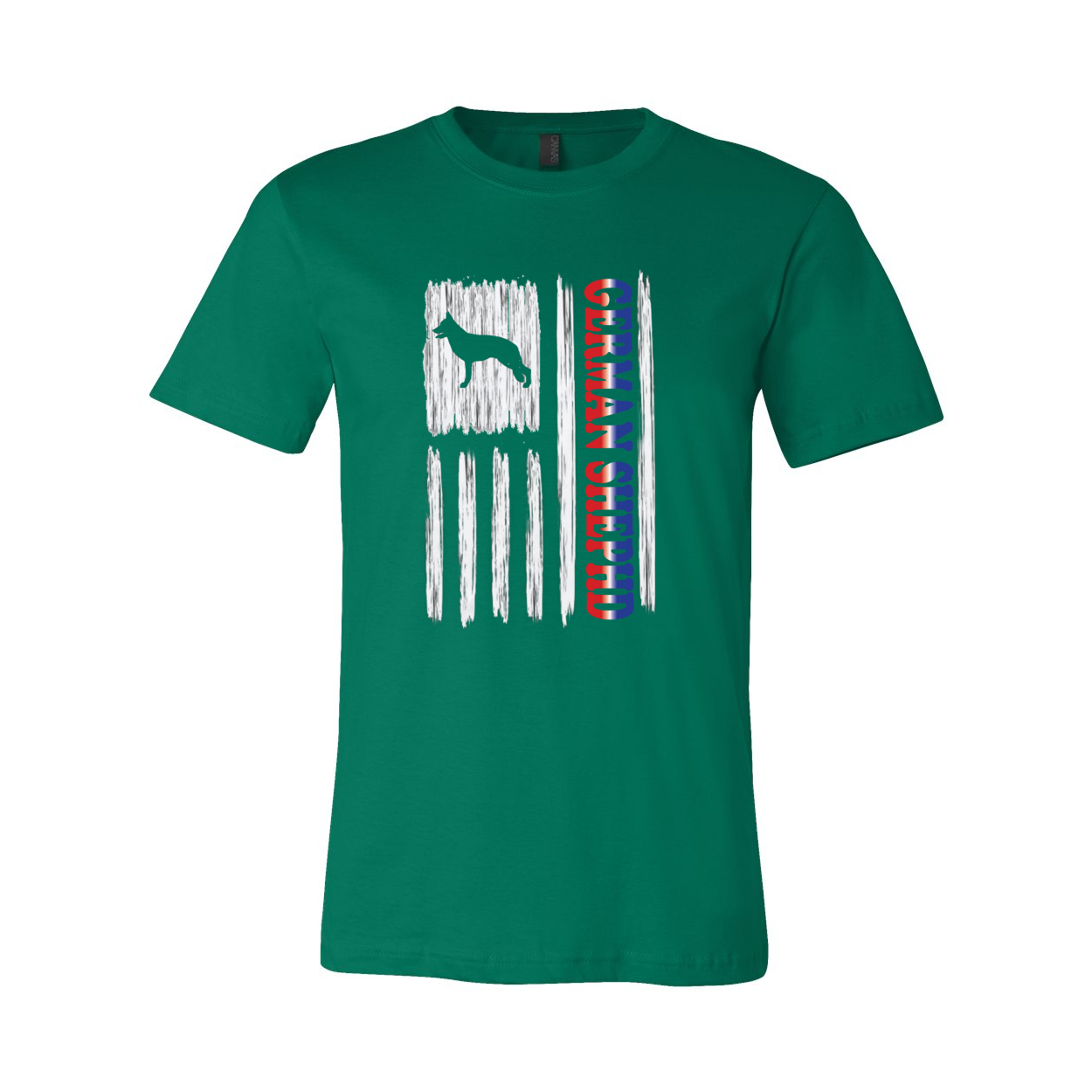 GSD RWB Vertical Flag Unisex Short Sleeve Jersey Tee - WagALotBowWow