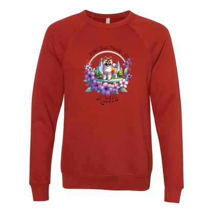 IL Akita Bella+Canvas Raglan Crewneck Sweatshirt Light Colors - WagALotBowWow