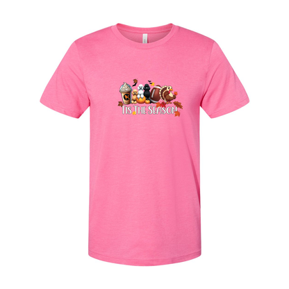 Poodle Tis The Season Fall Unisex Short Sleeve Jersey Tee - WagALotBowWow