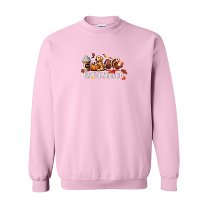 Golden Tis The Season Fall Heavy Blend Crewneck Sweatshirt - WagALotBowWow