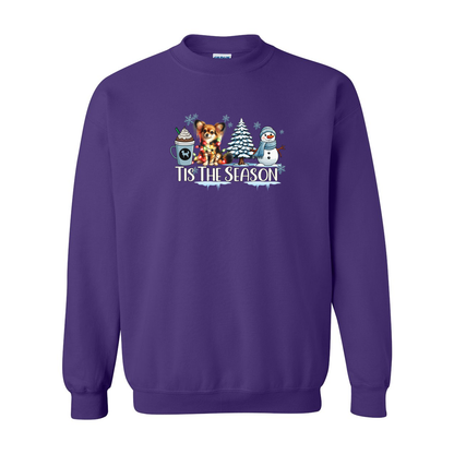 Russian Toy Tis The Season Winter Heavy Blend Crewneck Sweatshirt - WagALotBowWow
