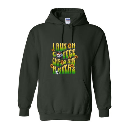 Coffee Chaos & Akita Green Yelllow Heavy Blend Hooded Sweatshirt - WagALotBowWow