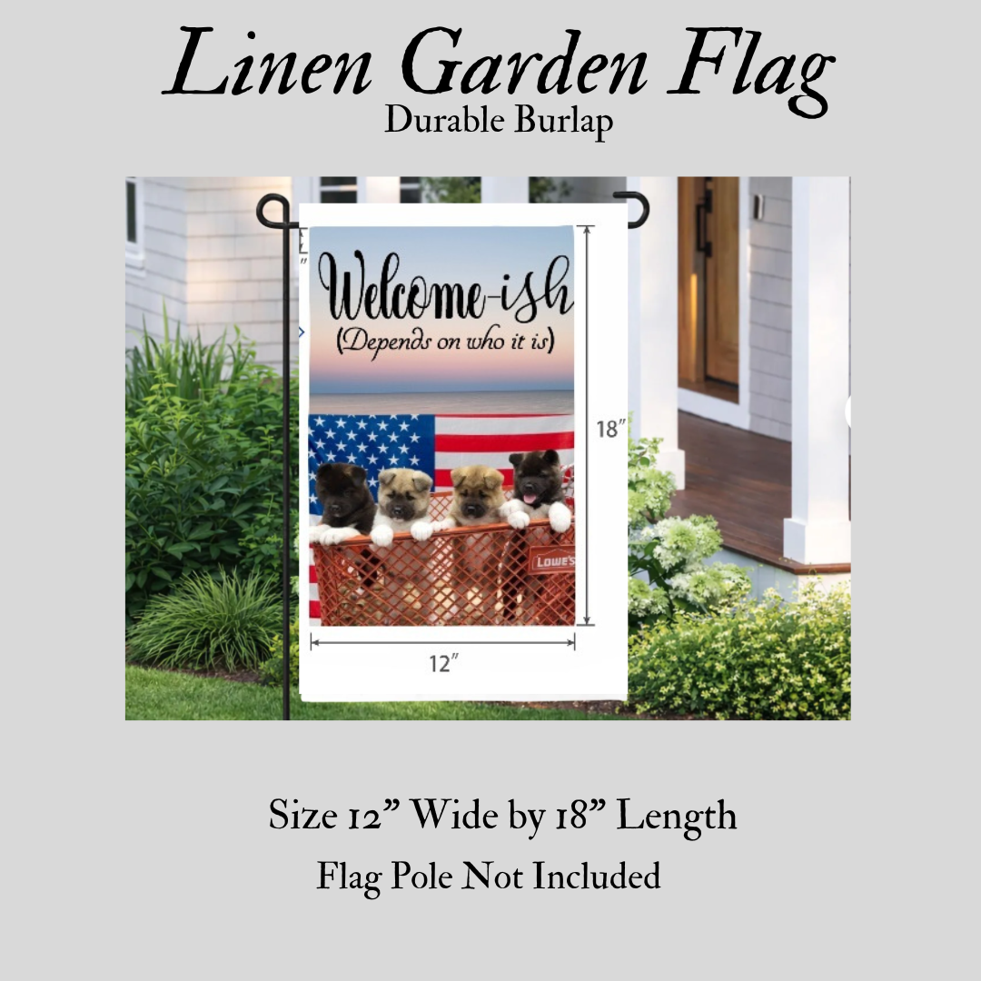 Custom Linen Garden Flag Outdoor Housewarming Gift Holiday Decor Idea New House Realtor Closing Gift Personalized Yard Art Family Present