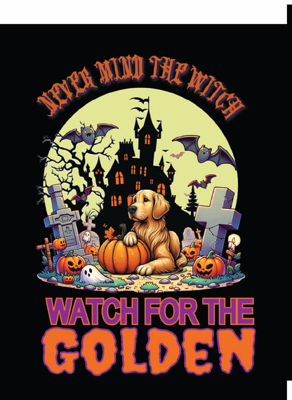 Halloween Golden Breed Linen Garden Flags – 12x18