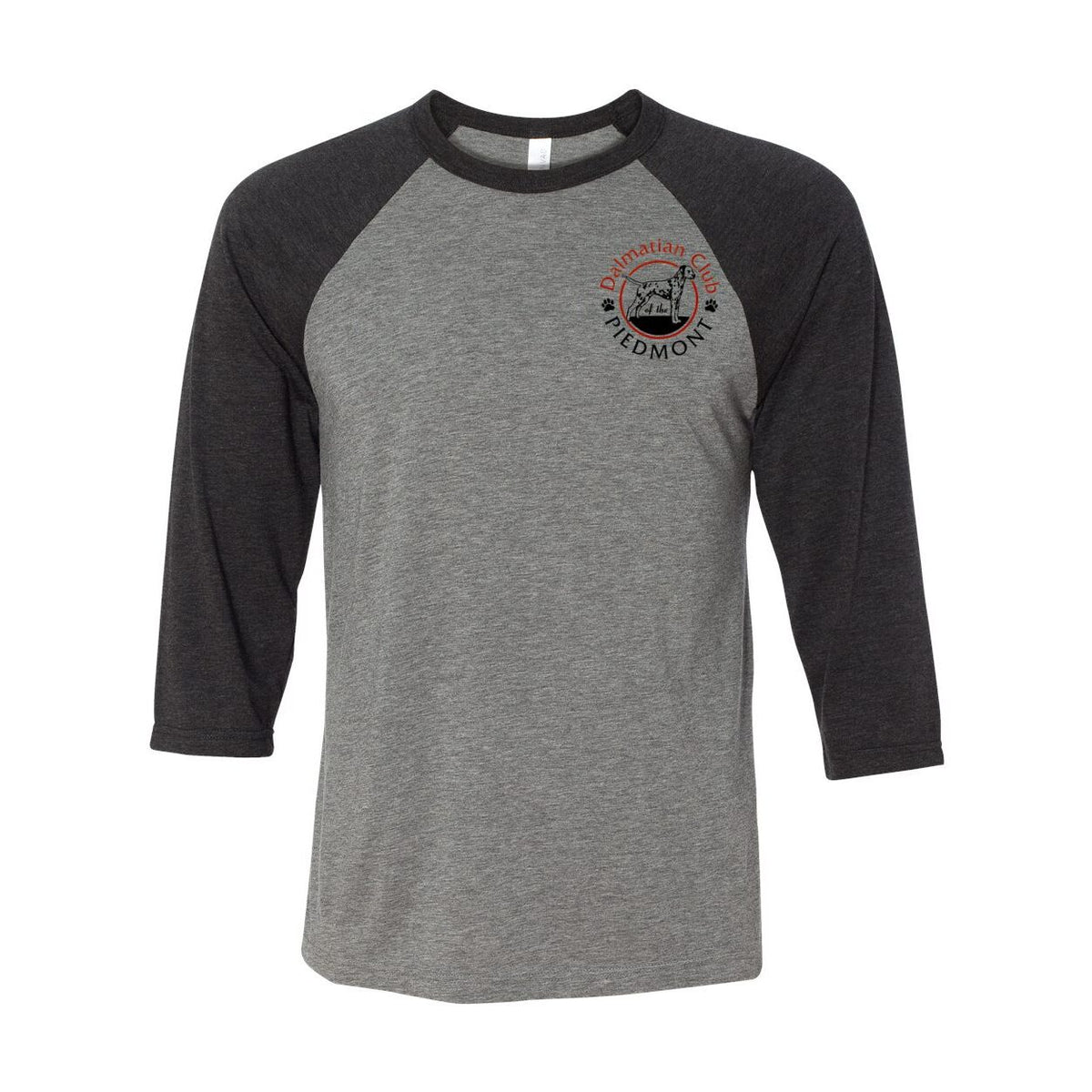 Dal Club Red black Front Back Unisex Three-Quarter Sleeve Baseball T-Shirt