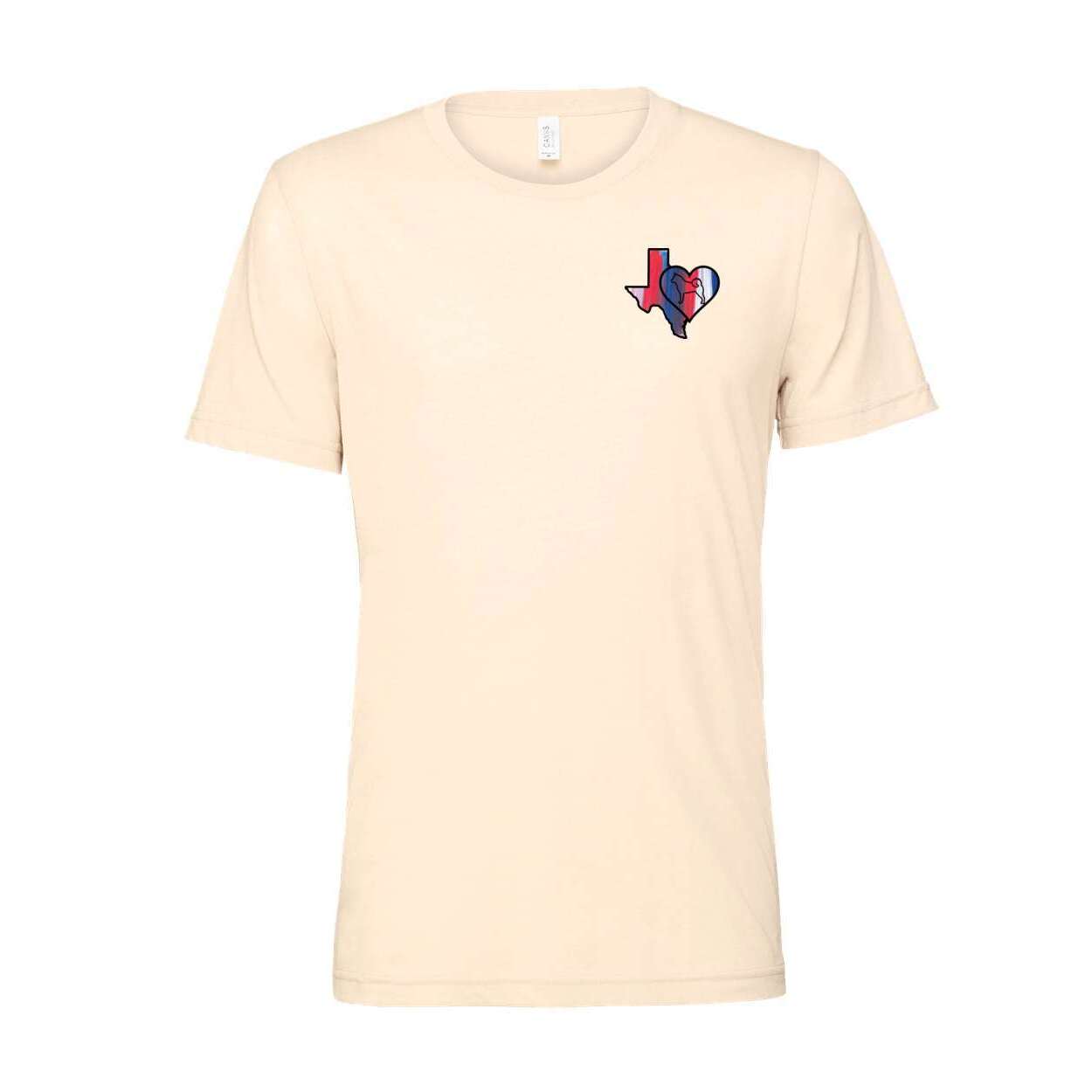 Texas Heart Akita Front/Back Unisex Short Sleeve Jersey Tee - WagALotBowWow