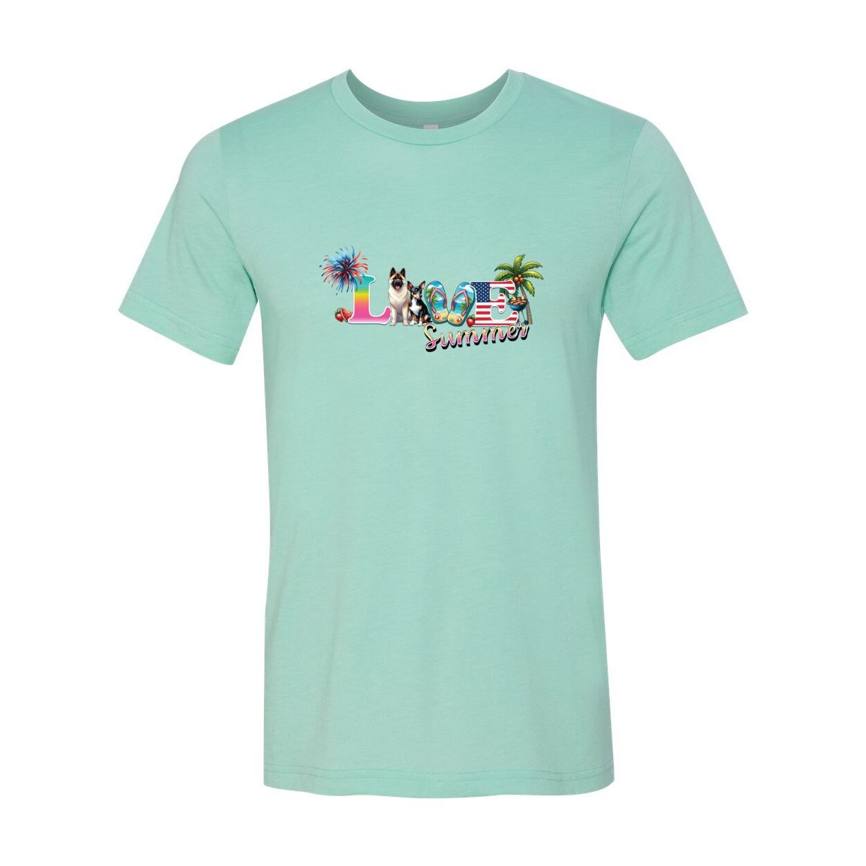 Summer Akita Rat T Unisex Short Sleeve Jersey Tee - WagALotBowWow