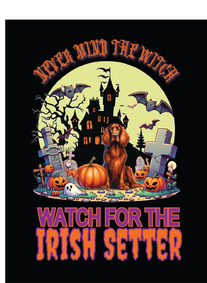 Halloween Irish Setter Breed Linen Garden Flags – 12x18