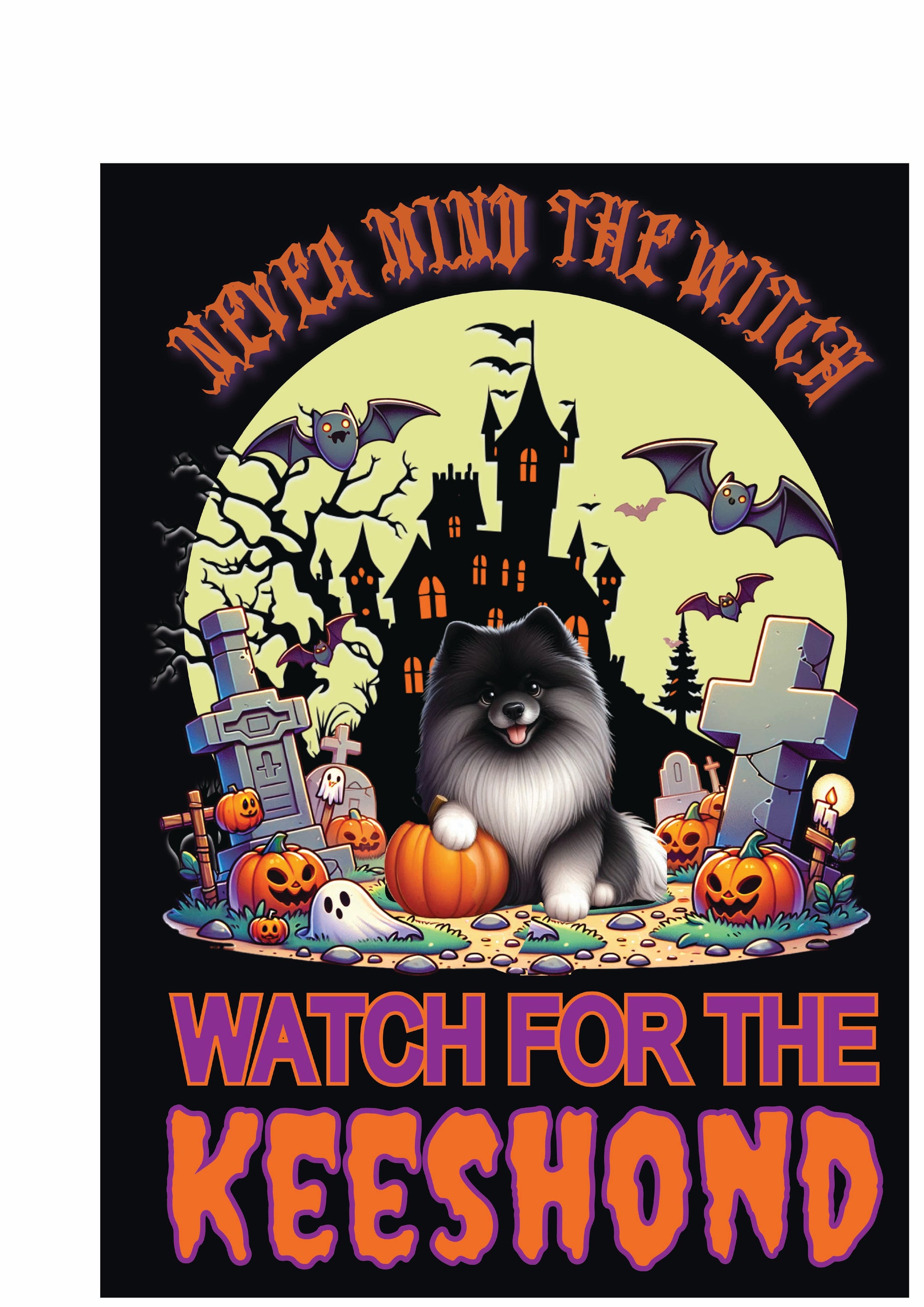 Halloween Non-Sporting Breed Garden Flags - WagALotBowWow