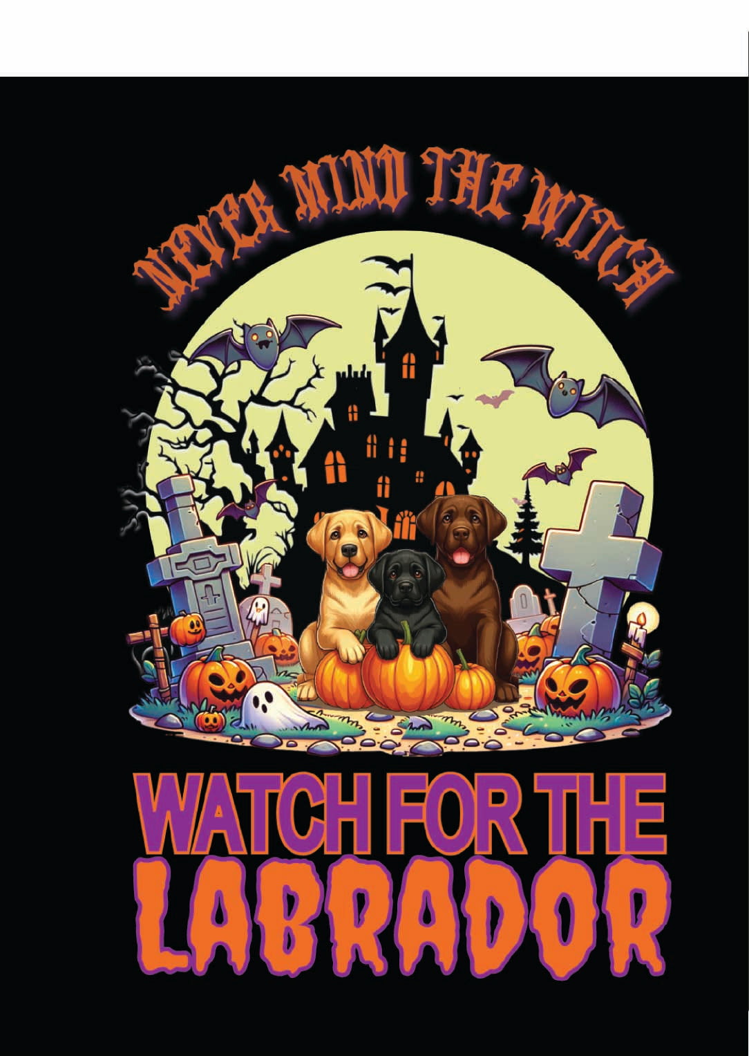 Halloween Labrador Breed Linen Garden Flags – 12x18