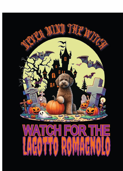 Halloween Lagotto Romagnolo Breed Linen Garden Flags – 12x18
