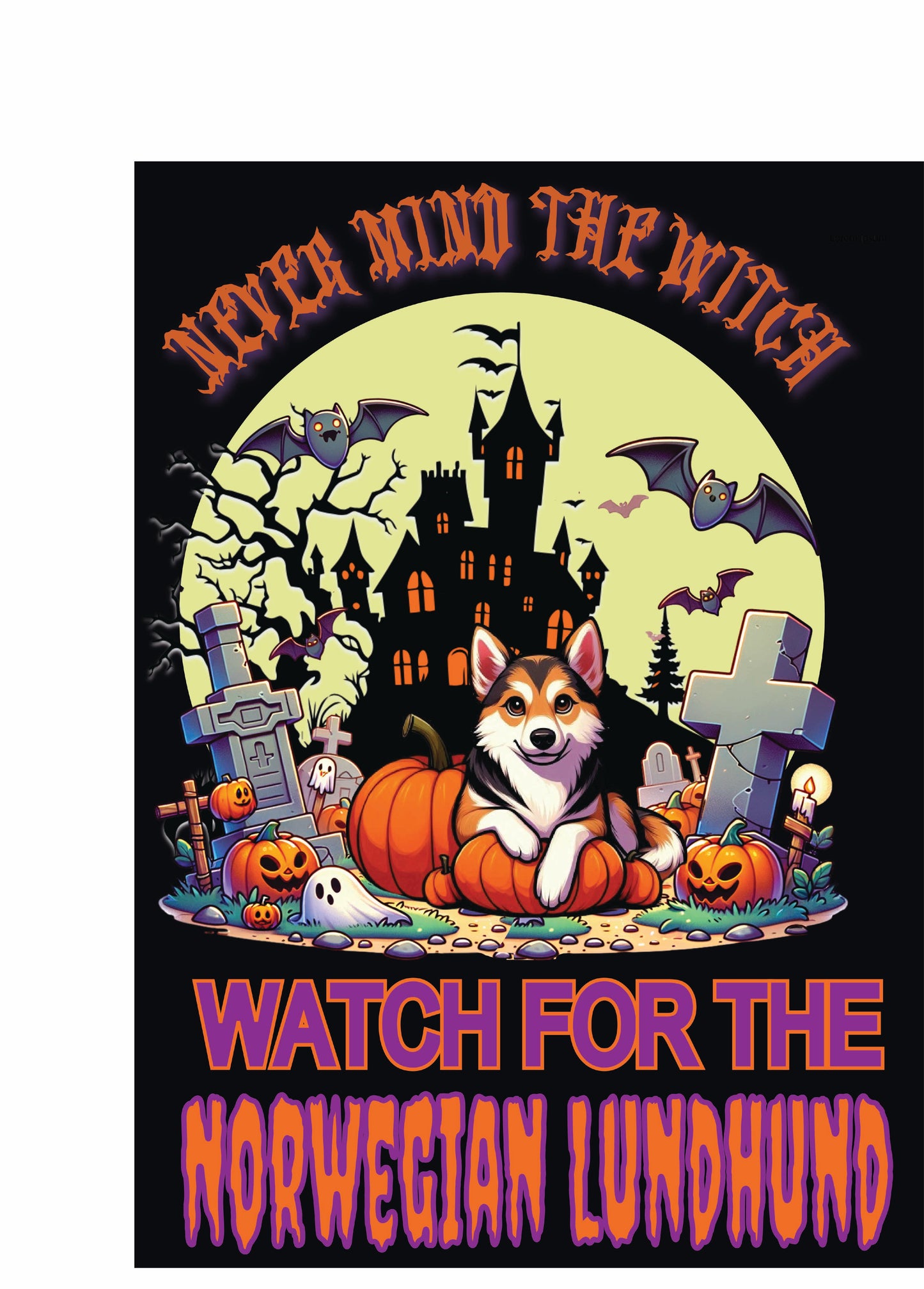 Halloween Non-Sporting Breed Garden Flags - WagALotBowWow