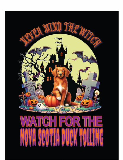 HalloweenNova Scotia Duck Tolling Breed Linen Garden Flags – 12x18