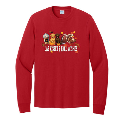Lab Fall Wishes Port & Co™ PC54LS Long Sleeve Core Cotton Tee