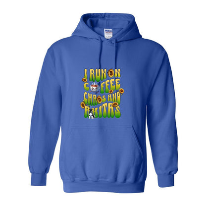 Coffee Chaos & Akita Green Yelllow Heavy Blend Hooded Sweatshirt - WagALotBowWow